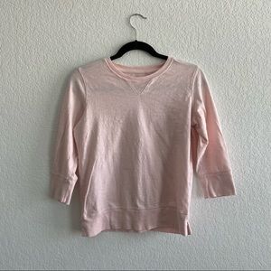 Light Pink Preswick & Moore Half Sleeve Cotton Top